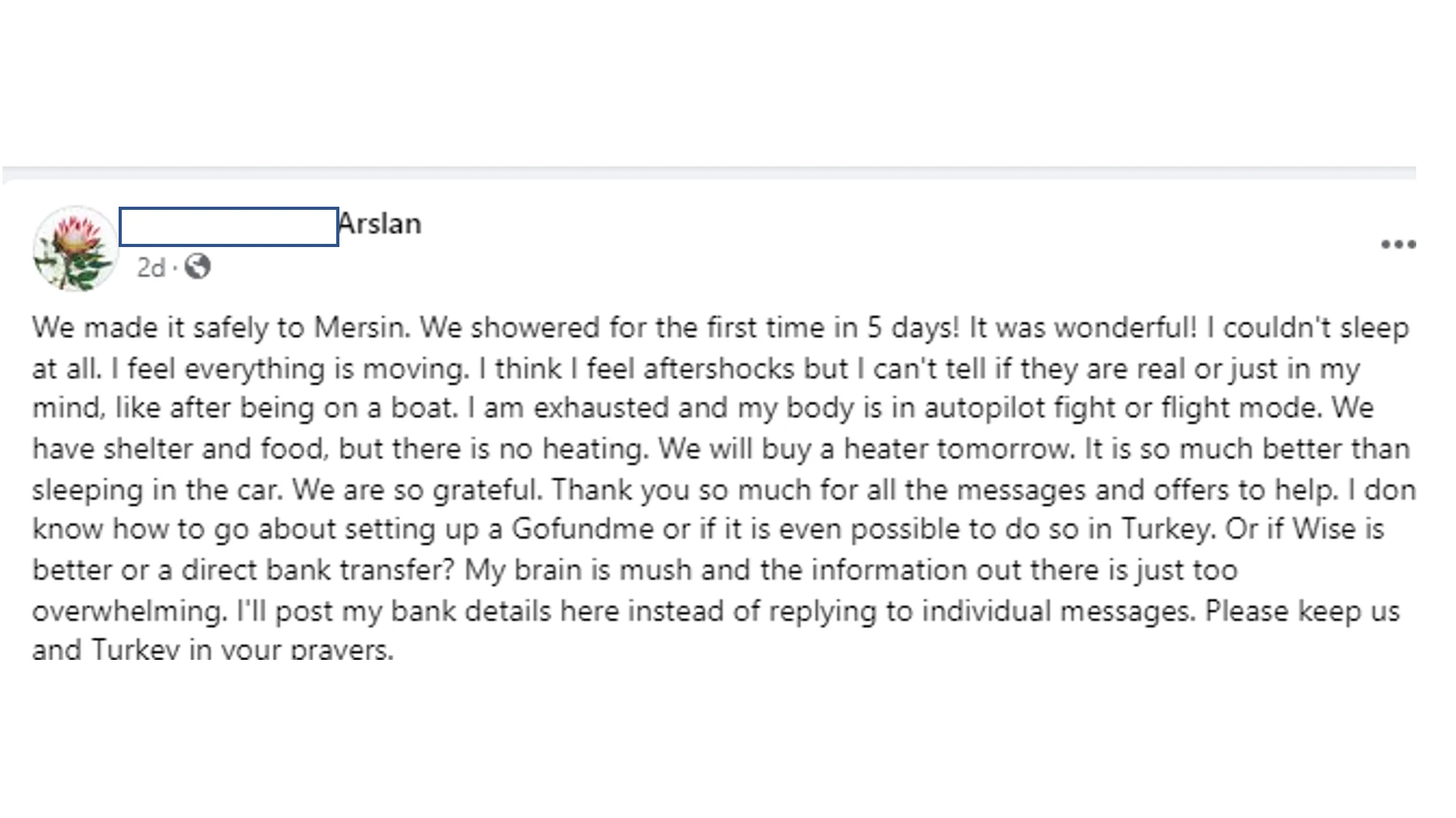 GiveSendGo Supporting Arslan Family that Survived Earthquake The