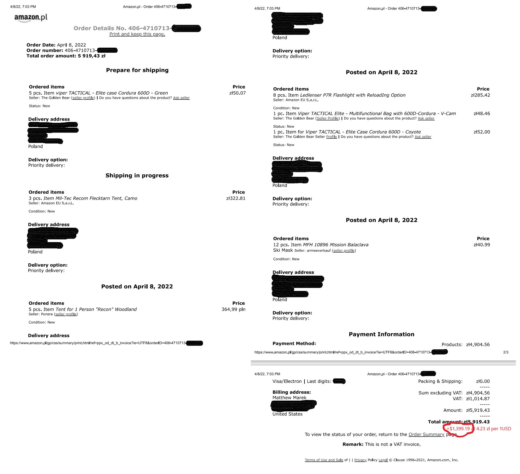 GiveSendGo Supplies to Ukraine through Andriy The Leader in Freedom Fundraising.